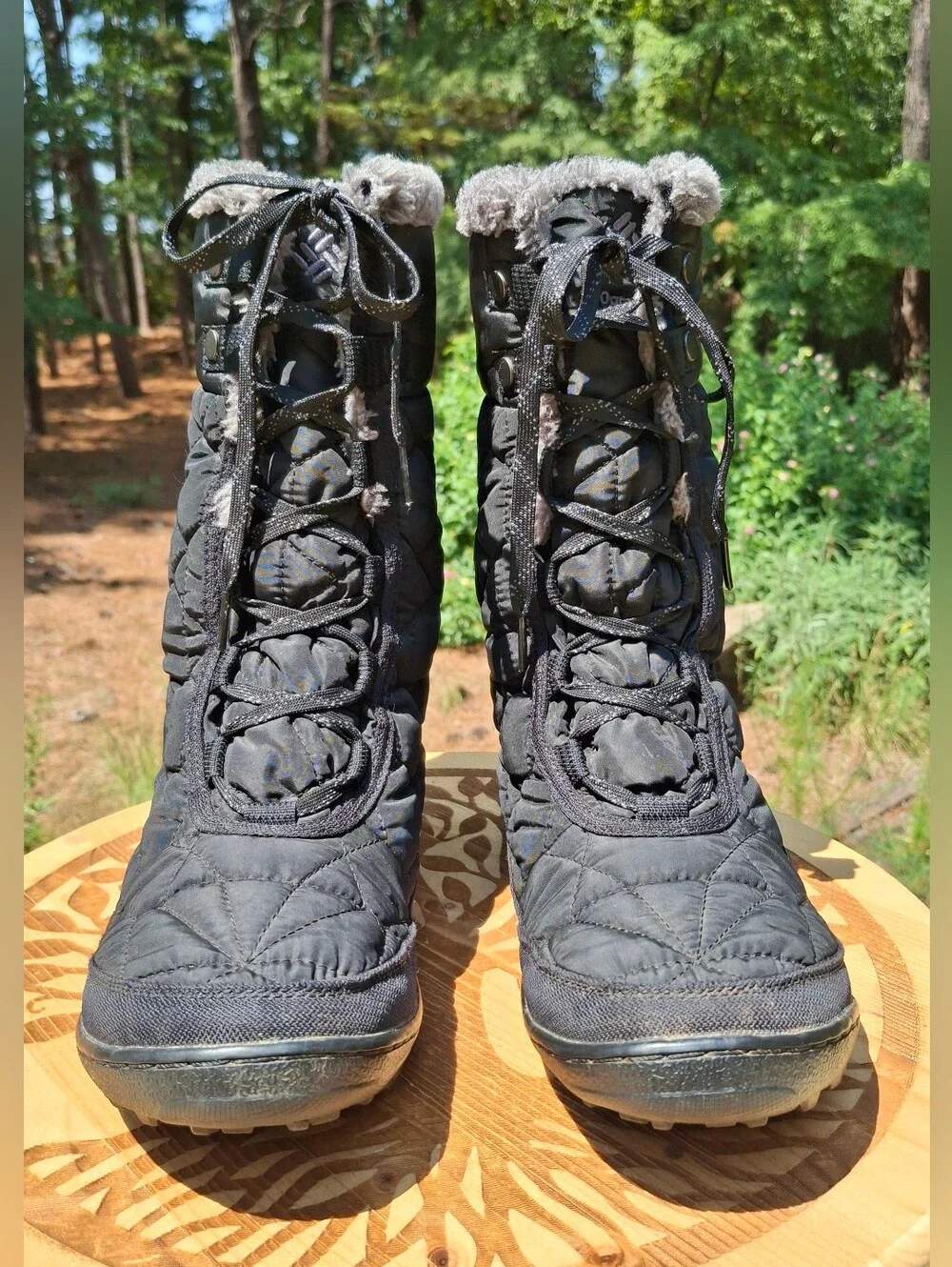 Women's Columbia Black Minx Mid II Omni-Heat Winter Boots Size 7 BL1585-010